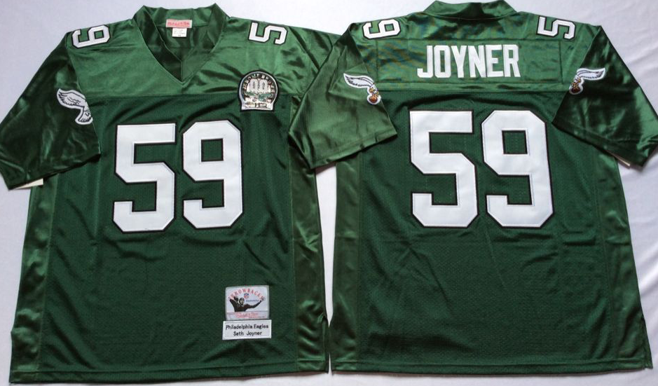 Men Philadelphia Eagles 59 Joyner green Mitchell Ness jerseys